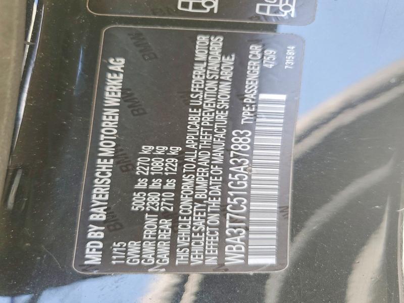 58359576 :رقم المزاد ، WBA3T7C51G5A37883 vin ، 2016 Bmw 435 مزاد بيع