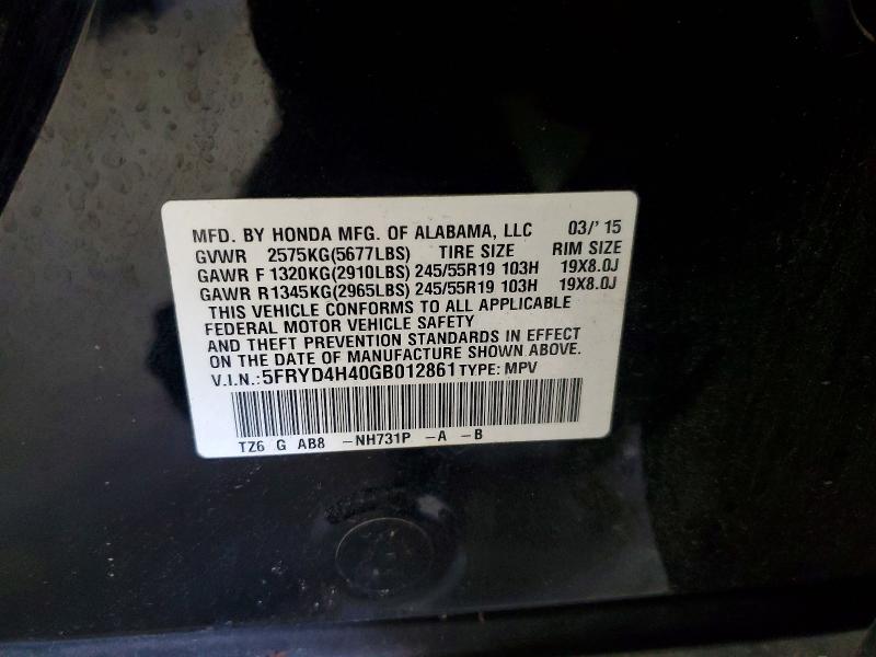 Aukcja sprzedaży 2016 Acura Mdx, vin: 5FRYD4H40GB012861, numer aukcji: 62928636