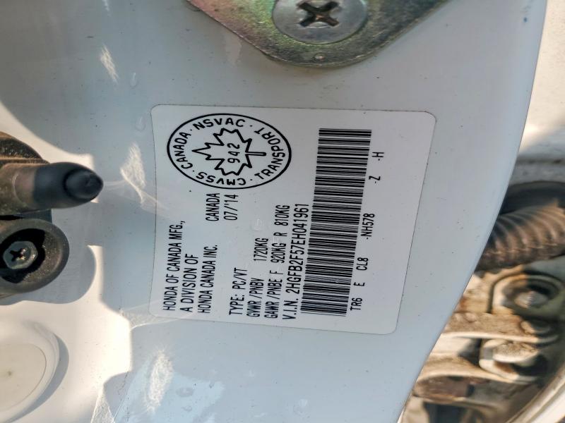Продажа на аукционе авто 2014 Honda Civic, vin: 2HGFB2F57EH041961, номер лота: 62225266