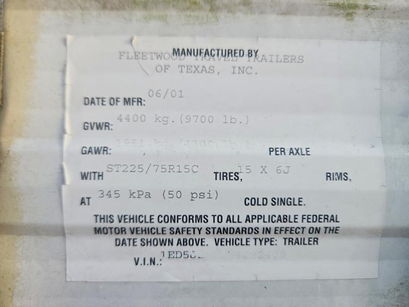 Продажа на аукционе авто 2002 Fleetwood Enterprises (wildner Fleetwood Enterprises Inc. (w, vin: 1ED5J282024092409, номер лота: 63000276