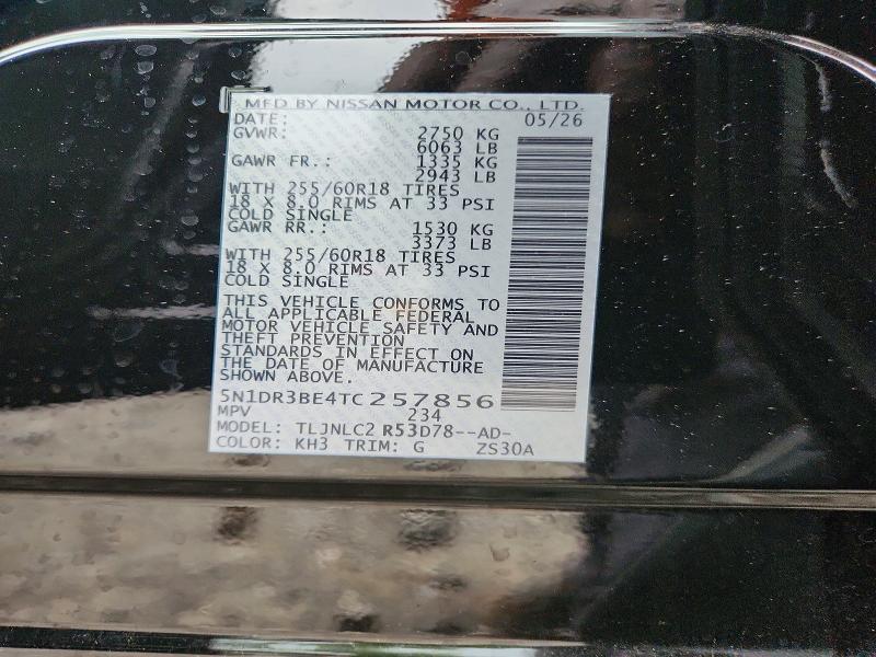 61514126 :رقم المزاد ، 5N1DR3BE4TC257856 vin ، 2026 Nissan Pathfinder مزاد بيع