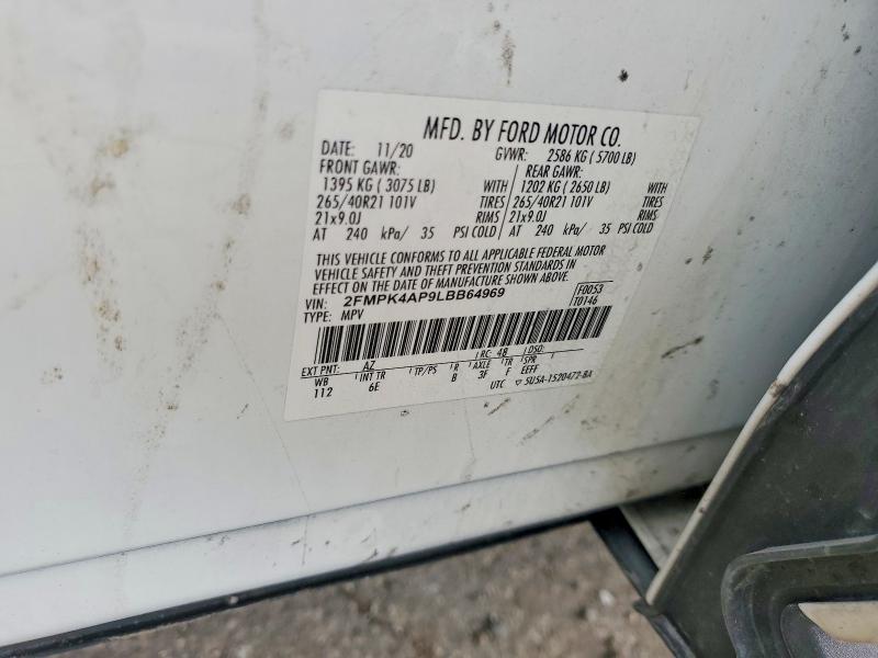 Aukcja sprzedaży 2020 Ford Edge, vin: 2FMPK4AP9LBB64969, numer aukcji: 59990846