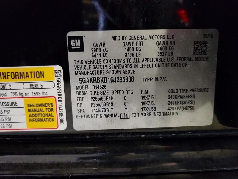 2016 Buick Enclave მანქანა იყიდება აუქციონზე, vin: 5GAKRBKD1GJ285808, აუქციონის ნომერი: 60782736