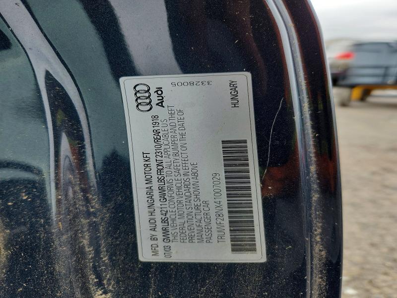 59228736 :رقم المزاد ، TRUWF28NX41007029 vin ، 2004 Audi Tt مزاد بيع