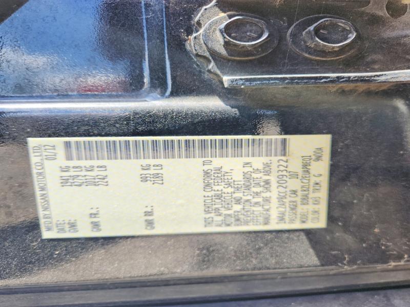 Продажа на аукционе авто 2012 Nissan Altima, vin: 1N4AL2AP8CC209322, номер лота: 61856686
