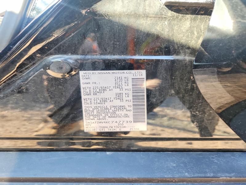Aukcja sprzedaży 2019 Nissan Rogue, vin: 5N1AT2MV4KC747739, numer aukcji: 60558456