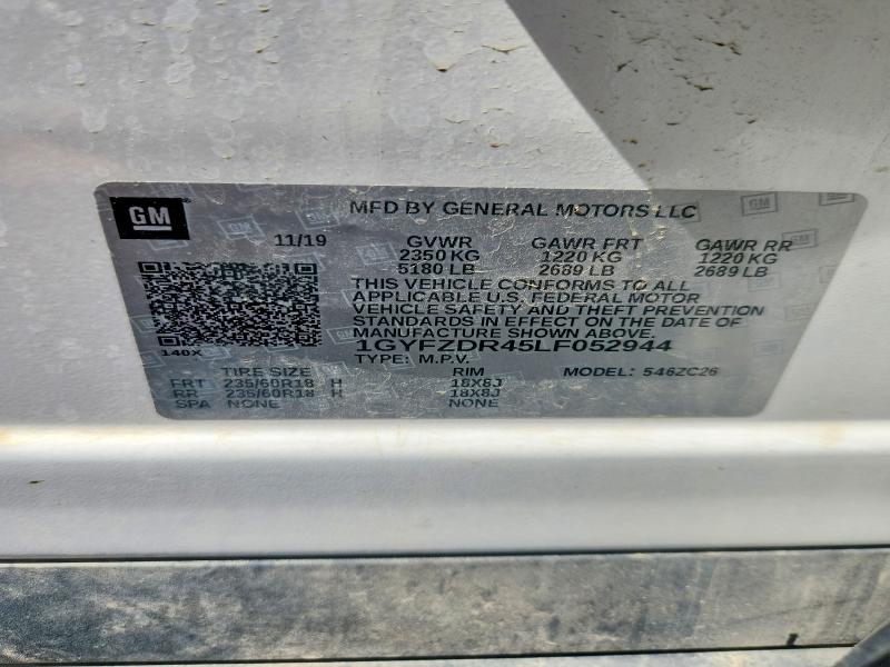 60486146 :رقم المزاد ، 1GYFZDR45LF052944 vin ، 2020 Cadillac Xt4 مزاد بيع
