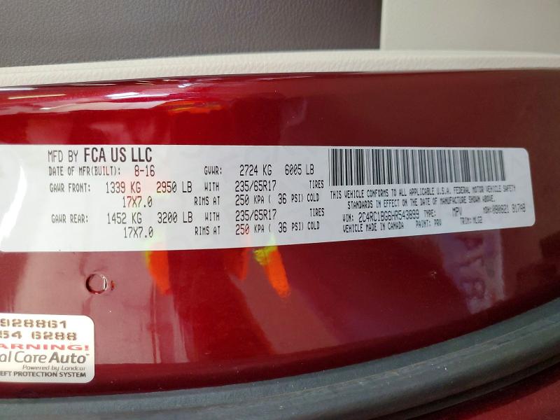 Продажа на аукционе авто 2017 Chrysler Pacifica, vin: 2C4RC1BG6HR543899, номер лота: 59017056