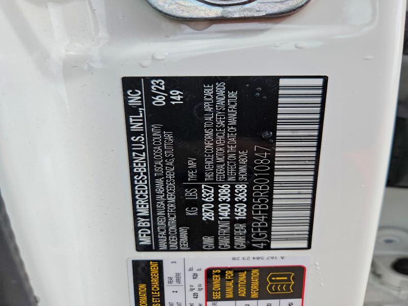 61764936 :رقم المزاد ، 4JGFB4FB5RB010847 vin ، 2024 Mercedes-benz Gle مزاد بيع