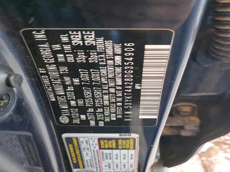 Продаж на аукціоні авто 2013 Kia Sorento, vin: 5XYKT4A28DG354906, номер лоту: 60389366