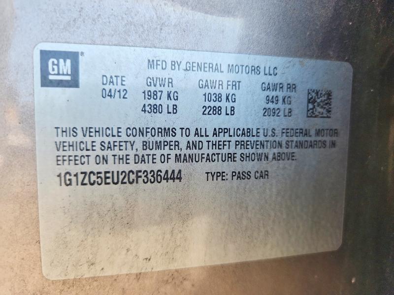 Aukcja sprzedaży 2012 Chevrolet Malibu, vin: 1G1ZC5EU2CF336444, numer aukcji: 63499146