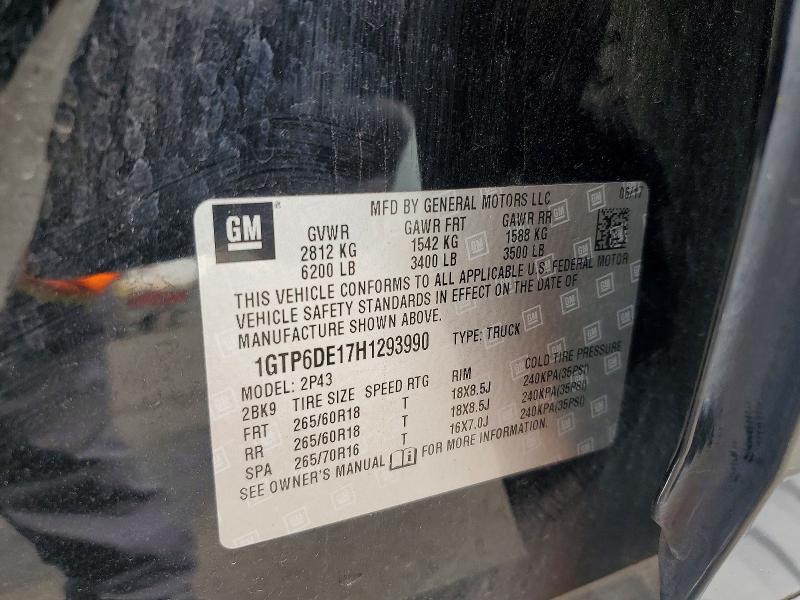 Aukcja sprzedaży 2017 Gmc Canyon, vin: 1GTP6DE17H1293990, numer aukcji: 59637626