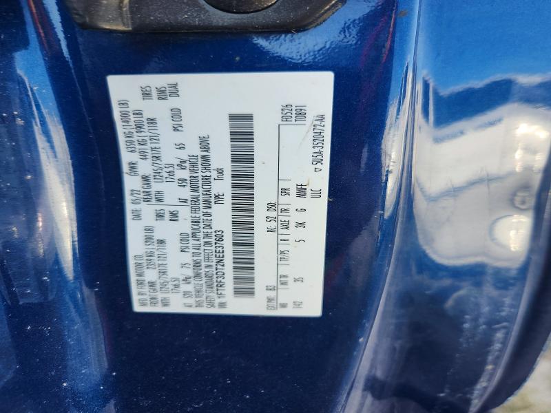 2022 Ford F350 მანქანა იყიდება აუქციონზე, vin: 1FTRF3DT2NEE37603, აუქციონის ნომერი: 59969636