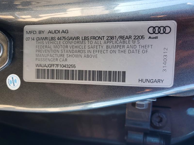 Aukcja sprzedaży 2015 Audi A3, vin: WAUAJGFF7F1043255, numer aukcji: 59728876