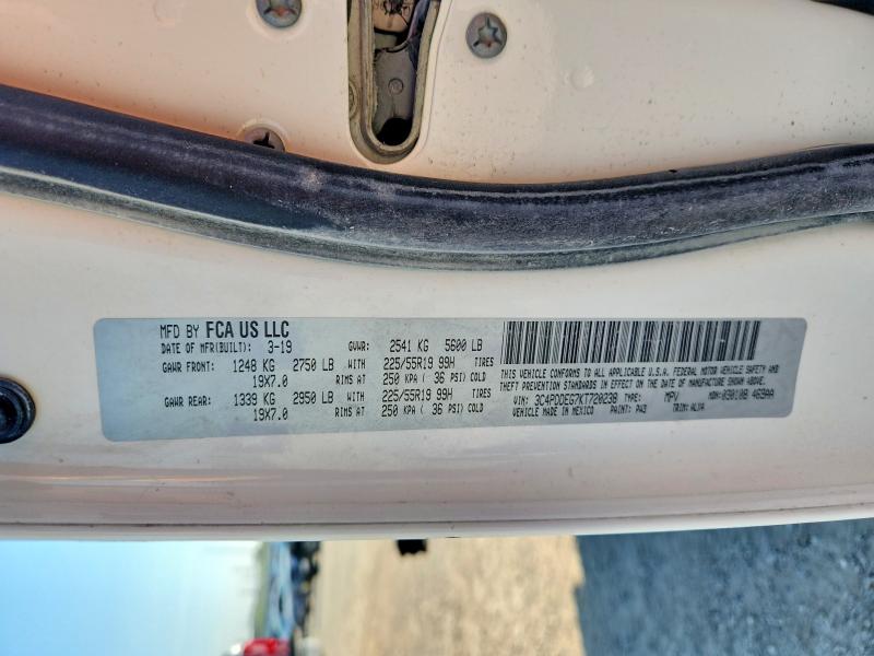 60934376 :رقم المزاد ، 3C4PDDEG7KT720238 vin ، 2019 Dodge Journey مزاد بيع