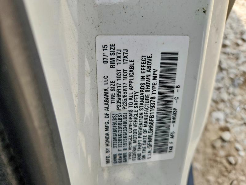 Продаж на аукціоні авто 2015 Honda Odyssey, vin: 5FNRL5H68FB119378, номер лоту: 60468636