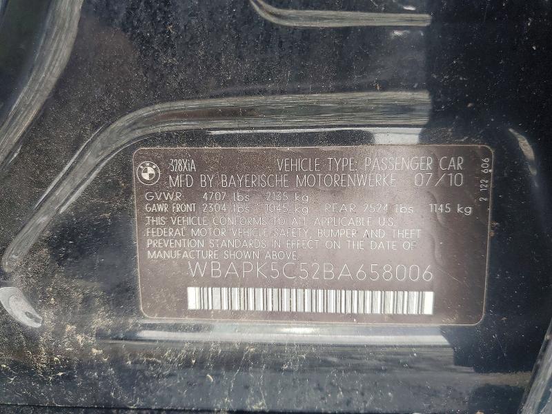 Продаж на аукціоні авто 2011 Bmw 328, vin: WBAPK5C52BA658006, номер лоту: 63401606