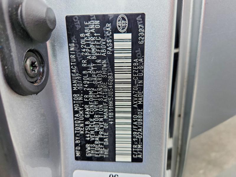 2018 Toyota Camry მანქანა იყიდება აუქციონზე, vin: 4T1B11HK5JU546283, აუქციონის ნომერი: 60258316