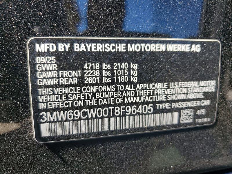 60263606 :رقم المزاد ، 3MW69CW00T8F96405 vin ، 2026 Bmw 330i مزاد بيع
