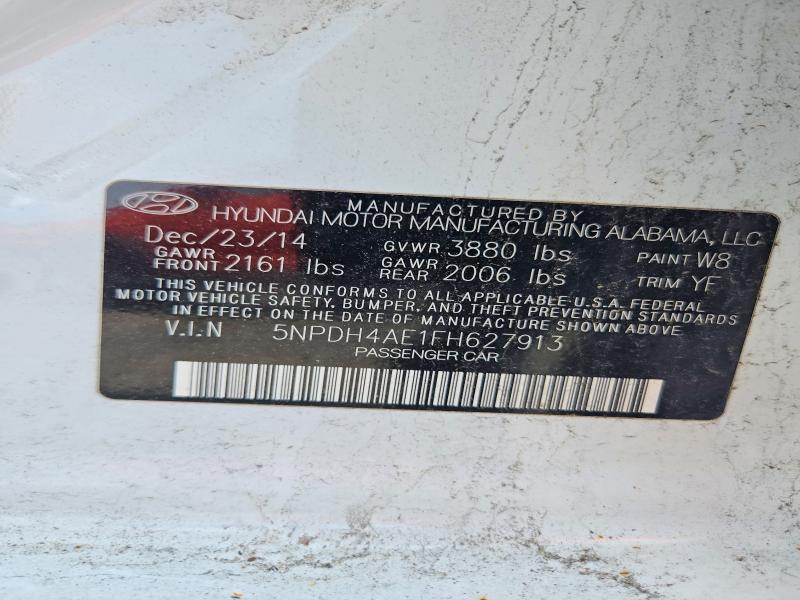 Aukcja sprzedaży 2015 Hyundai Elantra, vin: 5NPDH4AE1FH627913, numer aukcji: 60557316