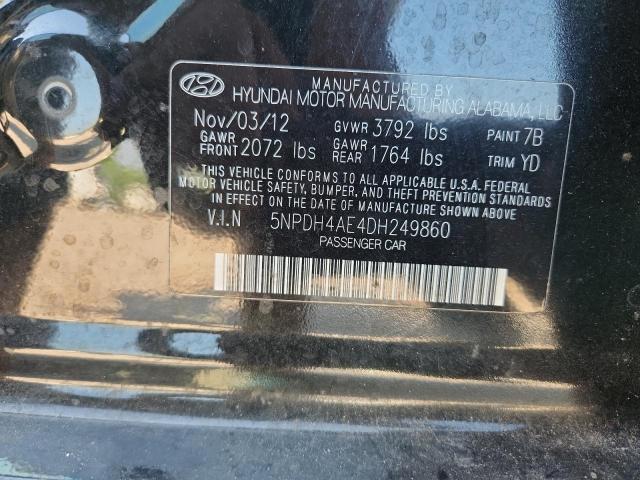 Продажа на аукционе авто 2013 Hyundai Elantra, vin: 5NPDH4AE4DH249860, номер лота: 59911066
