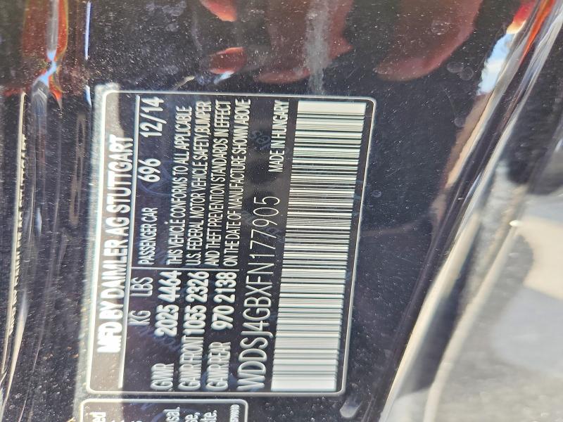 Aukcja sprzedaży 2015 Mercedes-benz Cla, vin: WDDSJ4GBXFN177905, numer aukcji: 63238106