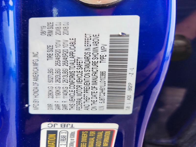 Продаж на аукціоні авто 2020 Acura Rdx, vin: 5J8TC2H61LL010386, номер лоту: 61337576
