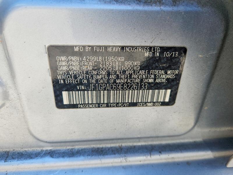 Продажа на аукционе авто 2014 Subaru Impreza, vin: JF1GPAC69E8226133, номер лота: 59793496