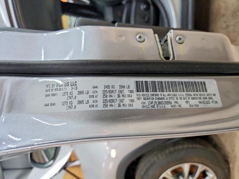 Aukcja sprzedaży 2019 Jeep Cherokee, vin: 1C4PJMLB6KD169984, numer aukcji: 60410186