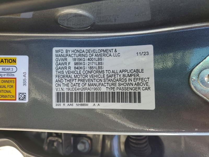Продажа на аукционе авто 2024 Acura Integra, vin: 19UDE4H26RA019600, номер лота: 60702186