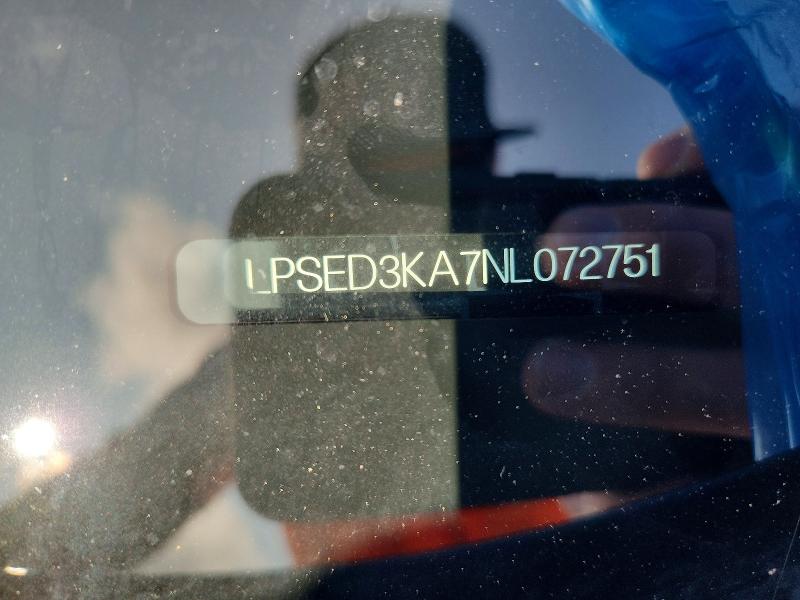 62019746 :رقم المزاد ، LPSED3KA7NL072751 vin ، 2022 Polestar 2 مزاد بيع