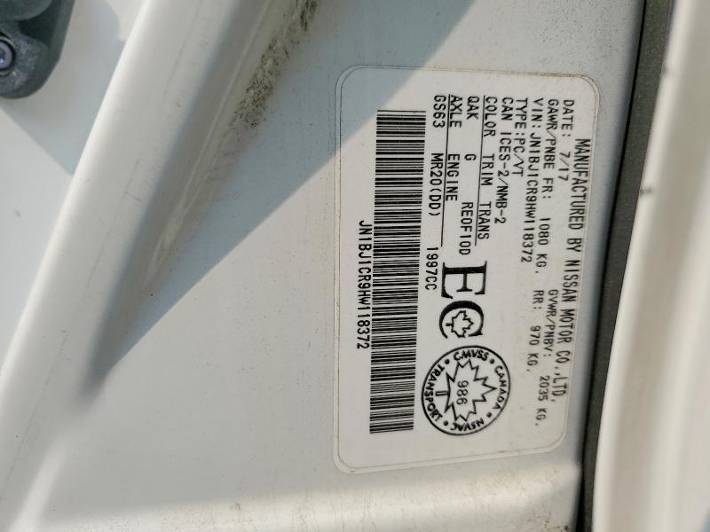 62266936 :رقم المزاد ، JN1BJ1CR9HW118372 vin ، 2017 Nissan Rogue Sport مزاد بيع