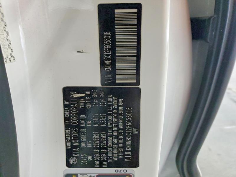 Aukcja sprzedaży 2015 Kia Sedona, vin: KNDMB5C12F6058016, numer aukcji: 62483406