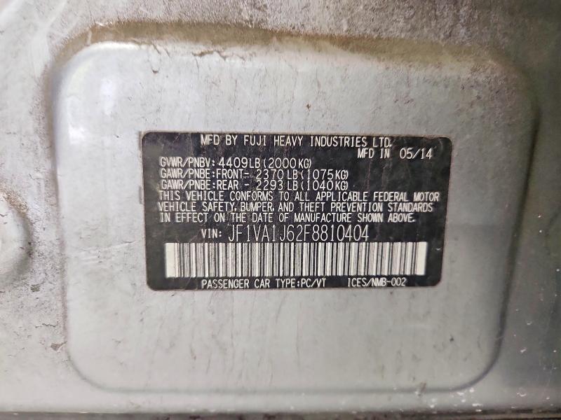Продажа на аукционе авто 2015 Subaru Wrx, vin: JF1VA1J62F8810404, номер лота: 60295396
