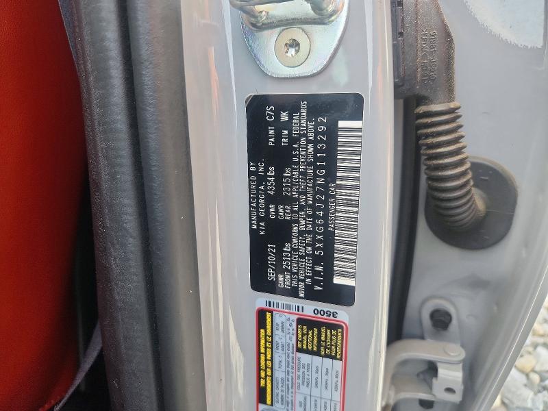 Aukcja sprzedaży 2022 Kia K5, vin: 5XXG64J27NG113292, numer aukcji: 62006656
