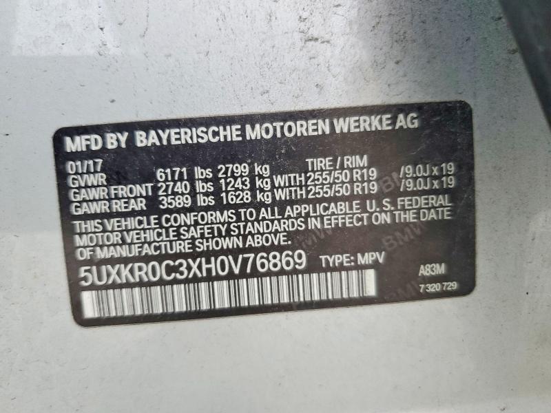 Aukcja sprzedaży 2017 Bmw X5, vin: 5UXKR0C3XH0V76869, numer aukcji: 63050306