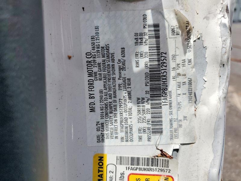 2024 Ford Mustang მანქანა იყიდება აუქციონზე, vin: 1FAGP8UHXR5129572, აუქციონის ნომერი: 63479886