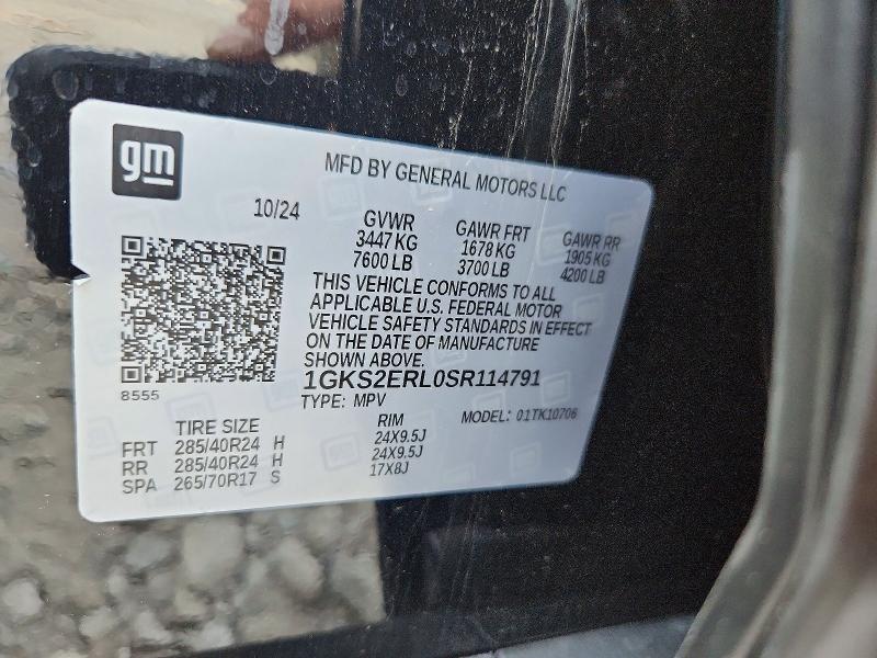 Aukcja sprzedaży 2025 Gmc Yukon, vin: 1GKS2ERL0SR114791, numer aukcji: 63205766