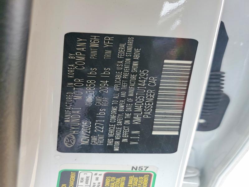 Aukcja sprzedaży 2026 Hyundai Elantra, vin: KMHLM4DG5TU144295, numer aukcji: 60852176