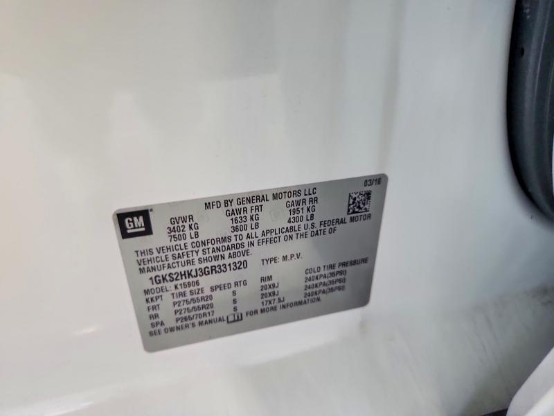 Продажа на аукционе авто 2016 Gmc Yukon Xl, vin: 1GKS2HKJ3GR331320, номер лота: 59964896