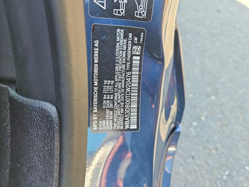 60151876 :رقم المزاد ، WBA53DB00TCW20476 vin ، 2026 Bmw 430xi مزاد بيع