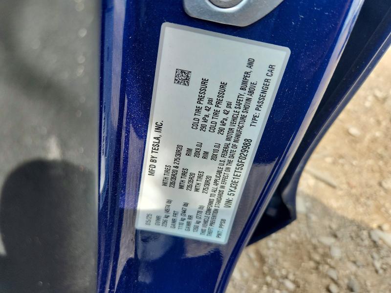 2025 Tesla Model 3 მანქანა იყიდება აუქციონზე, vin: 5YJ3E1ET5SF029988, აუქციონის ნომერი: 62331986