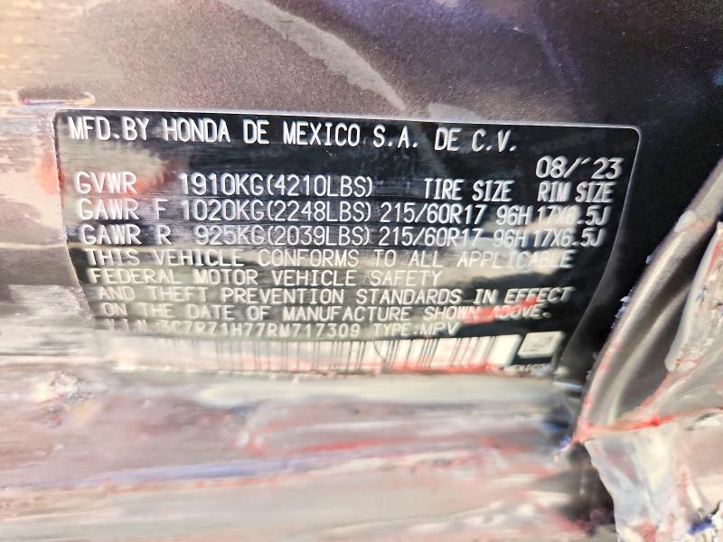 Aukcja sprzedaży 2024 Honda Hr-v, vin: 3CZRZ1H77RM717309, numer aukcji: 60071796