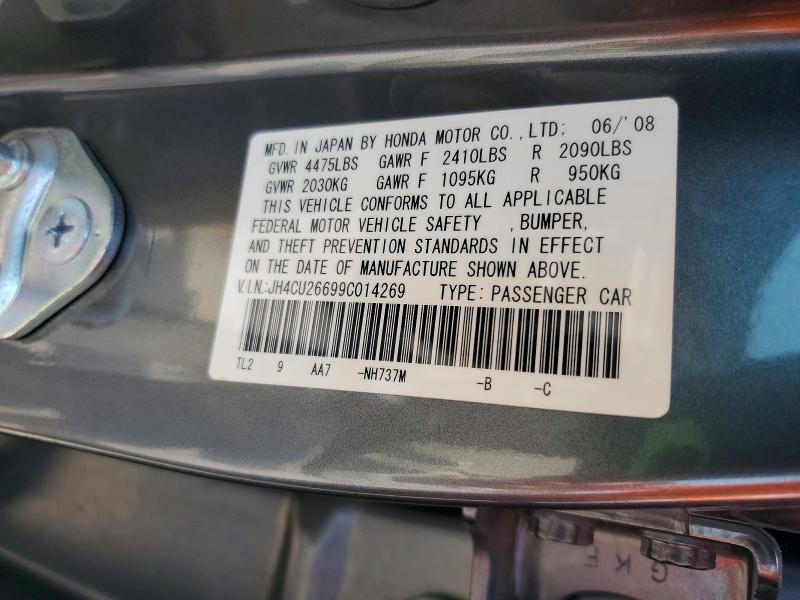 Aukcja sprzedaży 2009 Acura Tsx, vin: JH4CU26699C014269, numer aukcji: 61971396