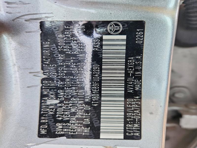 2015 Toyota Avalon Hybrid მანქანა იყიდება აუქციონზე, vin: 4T1BD1EB9FU042290, აუქციონის ნომერი: 61443036
