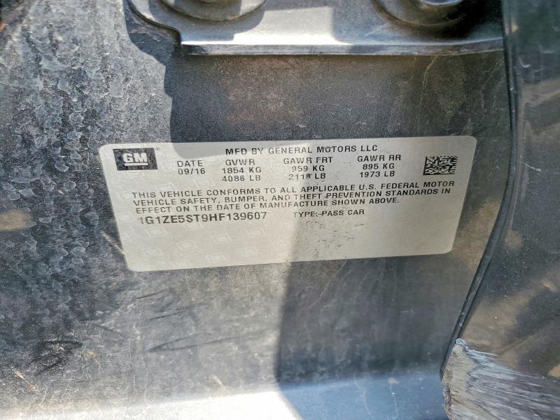 2017 Chevrolet Malibu მანქანა იყიდება აუქციონზე, vin: 1G1ZE5ST9HF139607, აუქციონის ნომერი: 60622316