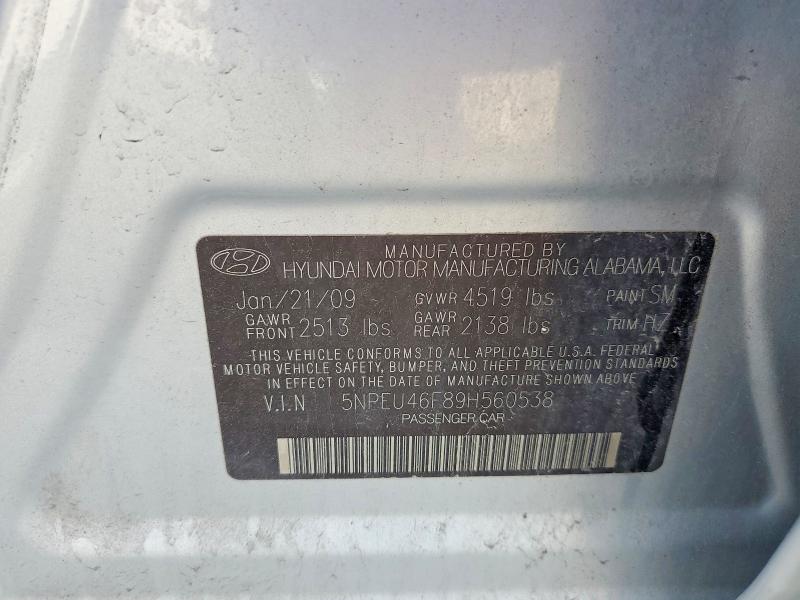 Aukcja sprzedaży 2009 Hyundai Sonata, vin: 5NPEU46F89H560538, numer aukcji: 59850416