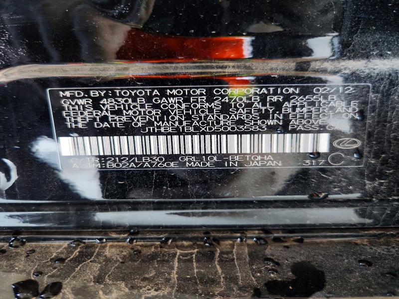 61174686 :رقم المزاد ، JTHBE1BLXD5003583 vin ، 2013 Lexus Gs مزاد بيع