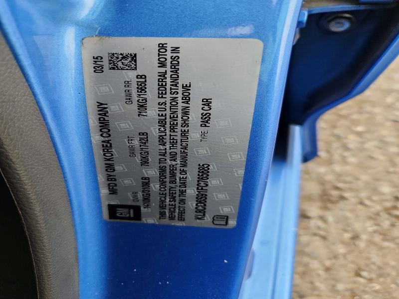 62133136 :رقم المزاد ، KL8CD6S91FC765685 vin ، 2015 Chevrolet Spark مزاد بيع