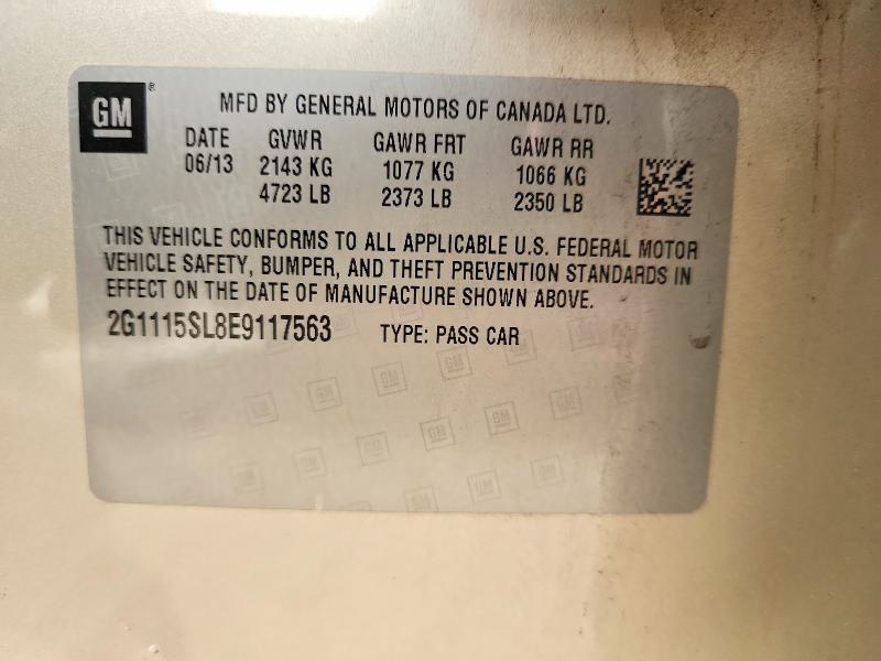 2014 Chevrolet Impala მანქანა იყიდება აუქციონზე, vin: 2G1115SL8E9117563, აუქციონის ნომერი: 61374716